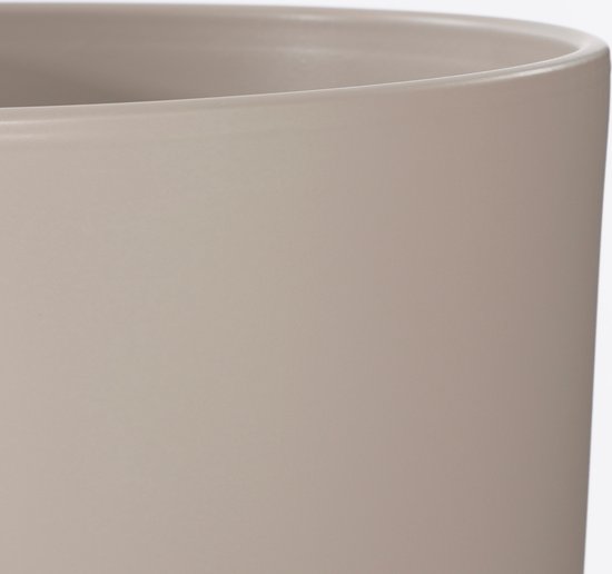 Mica Decorations Bloempot - taupe bruin mat - H28,5 x D31 cm - keramiek - voor kamerplant - plantenpot