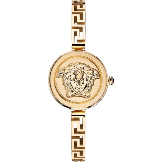 Versace Damen-Uhren Analog Quarz One Size Gold, Schwarz 32020336