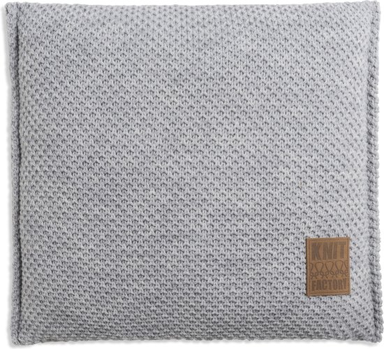 Coussin Knit Factory Lynn 50x50 gris clair