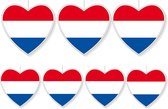 7-delige hou van Nederland versiering set hartjes van 14 cm en 28 cm - Landen vlaggen feestartikelen