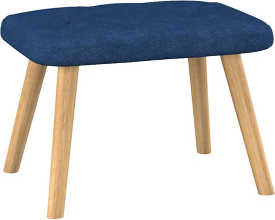 vidaXL Chaise de relaxation avec repose-pieds 62x68,5x96 cm Tissu Bleu