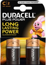 Duracell C Plus Power Alkaline Batterijen - 2 stuks