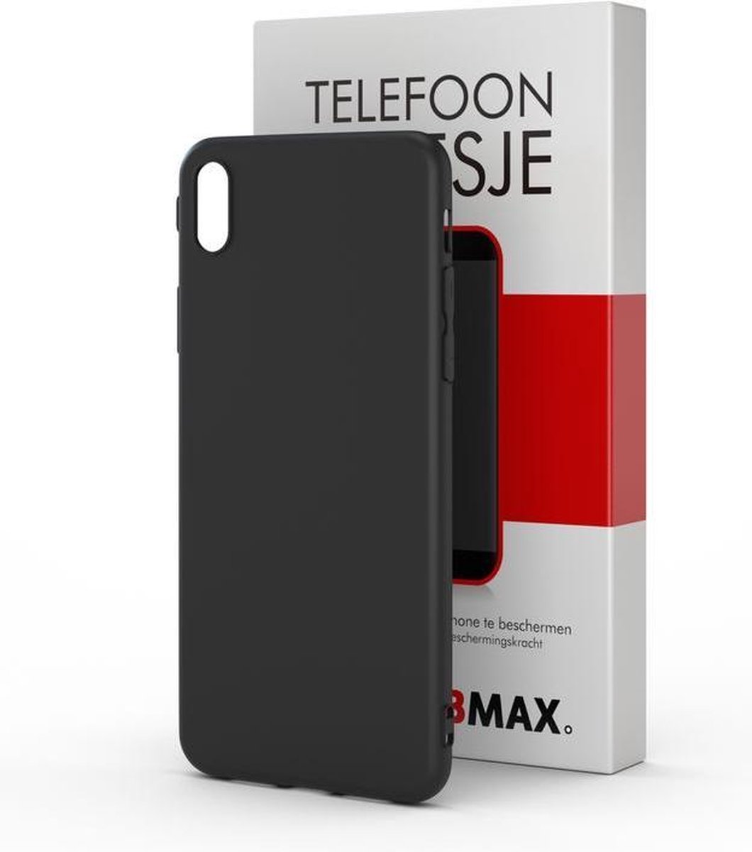 BMAX Geschikt voor iPhone XS Hoesje Zwart / Dun en beschermend telefoonhoesje / Case