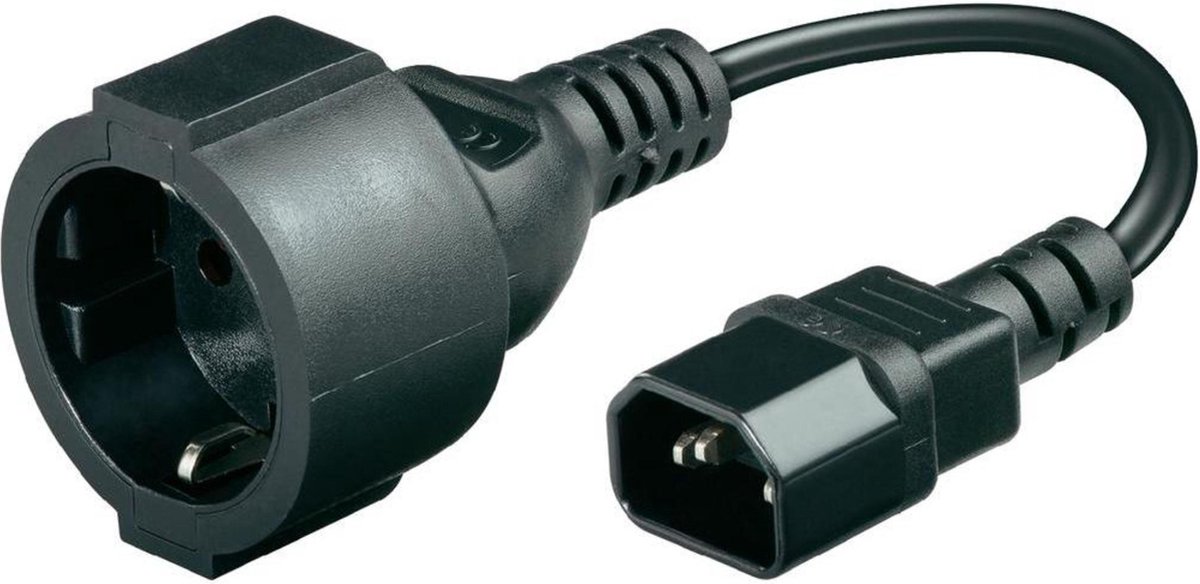 lightmaXX Kaltgeräte Adapterkabel 0,25m Kaltgeräte - Schutzkontakt f - Kabel