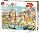 King Comic 1000 Stukjes Puzzel - Venetië - Cartoon Legpuzzel 68 x 49 cm
