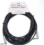 Gitaarkabels - MUSIC STORE Instrument Cable Original 90°/90° 10m (Black)