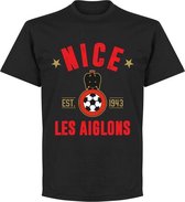 OGC Nice Established T-Shirt - Zwart  - XS