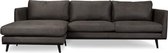 Canapé lounge Odissi méridienne gauche | cuir Kentucky anthracite 01 | 1,60 x 2,58 m de large