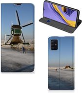 Geschikt voor Samsung Galaxy A51 Book Cover Schaatsers Friesland
