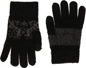 Gebreide winter handschoenen Nordic/zwart voor dames