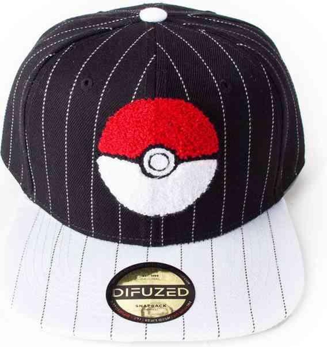 Pok�mon Snapback pet Pok� Ball Varsity Zwart/Wit