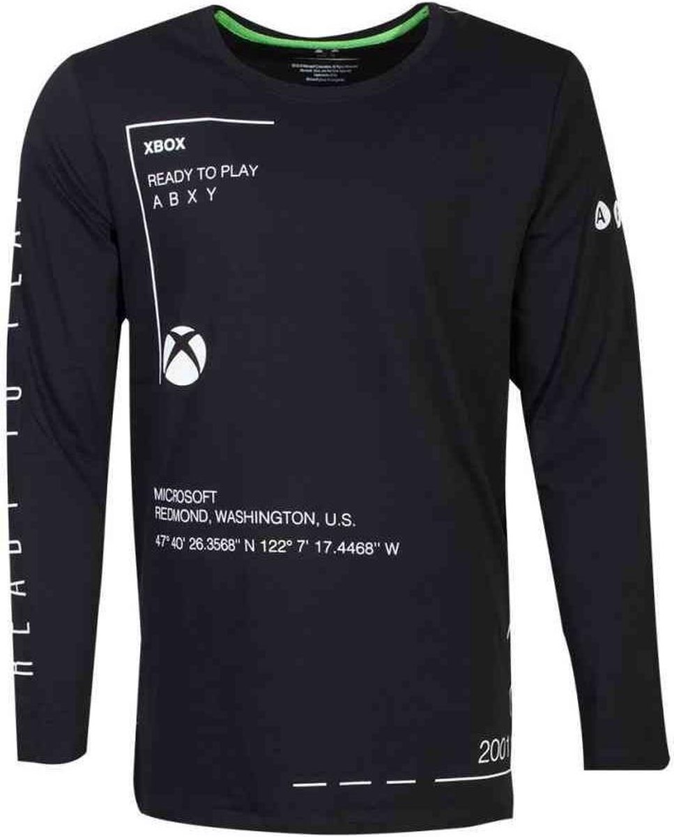 Xbox Longsleeve shirt -S- Ready To Play Zwart