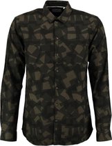 Minimun stevig twill katoen slim fit overhemd - Maat  S