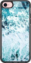 iPhone 8/7 hoesje glass - Oceaan | Apple iPhone 8 case | Hardcase backcover zwart