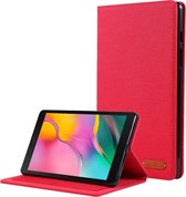 Case2go - Tablet hoes geschikt voor Samsung Galaxy Tab A 8.0 (2019) - Book Case met Soft TPU houder - Rood