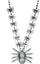 WIDMANN - Zilverkleurige spinnenketting voor volwassenen - Accessoires > Sieraden
