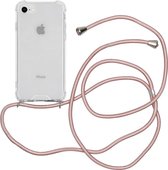iMoshion Backcover met koord iPhone SE (2022 / 2020) / 8 / 7 hoesje - Rosé Goud