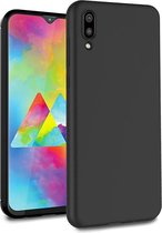 Samsung Galaxy M10 Hoesje Siliconen Hoesje Flexibel TPU Case - Zwart - van Bixb