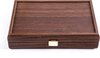 Afbeelding van het spelletje Coated Speelkaarten in prachtige Donker Walnoot houten kist 24x17 cm  Top Kwaliteit
