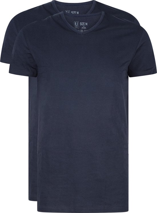 RJ Bodywear Everyday - Gouda - pack de 2 - T-shirt col V étroit - bleu foncé - Taille XXL