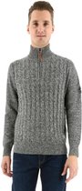 Jack & Jones trui Jorjay knit zip grijs, maat S