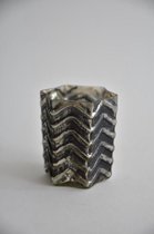 Sfeerlichten - Waxineglas Ster Middel 8x8x8cm Black Silver