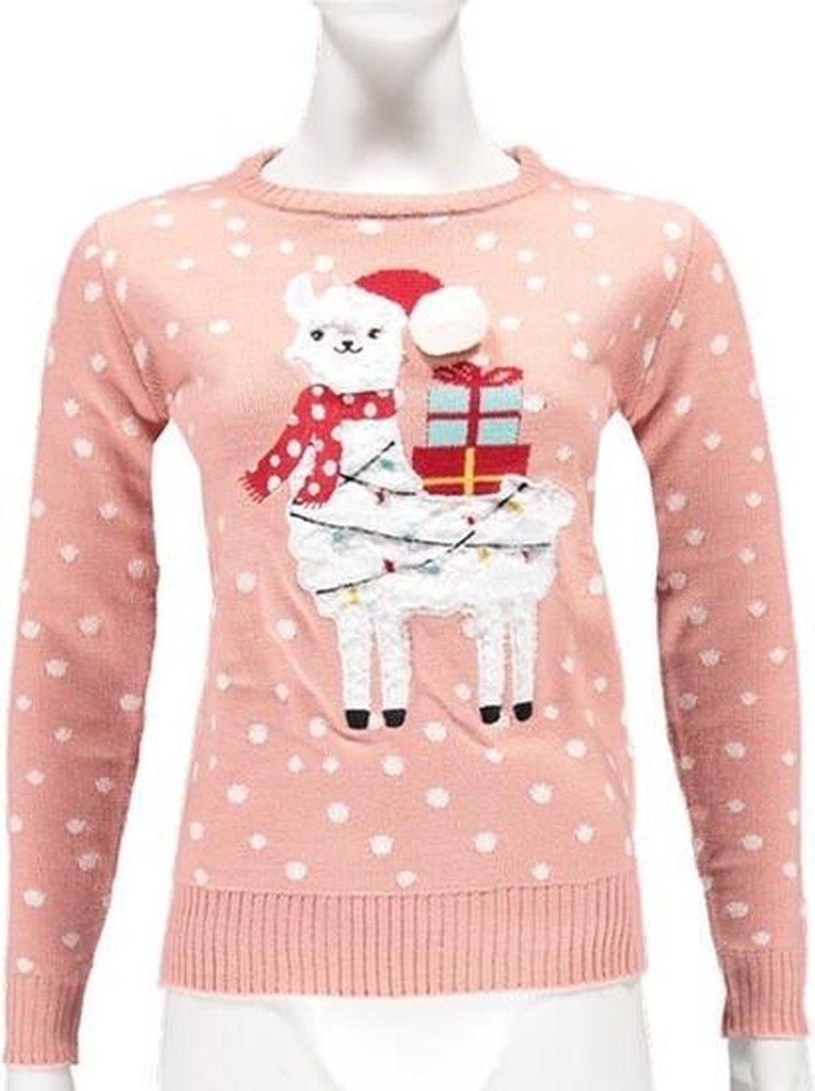 Raveparty Kersttrui voor dames, kersttrui voor dames, lelijke kersttrui, kersttrui met lange mouwen, style D, L