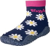 Playshoes zwemsokken marine roze margrieten