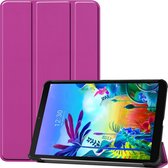 LG G Pad 5 10.1 hoes - Tri-Fold Book Case - Paars