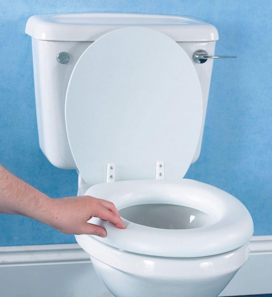 Panda hoofdonderwijzer overspringen Zachte toiletzitting met vinylbekleding voor gewoon toilet- 5 cm - met  deksel | bol.com