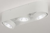 Lumidora Opbouwspot 72691 - 3 Lichts - Ingebouwd LED - 15.0 Watt - 1350 Lumen - 2700 Kelvin - Wit - Metaal - Badkamerlamp