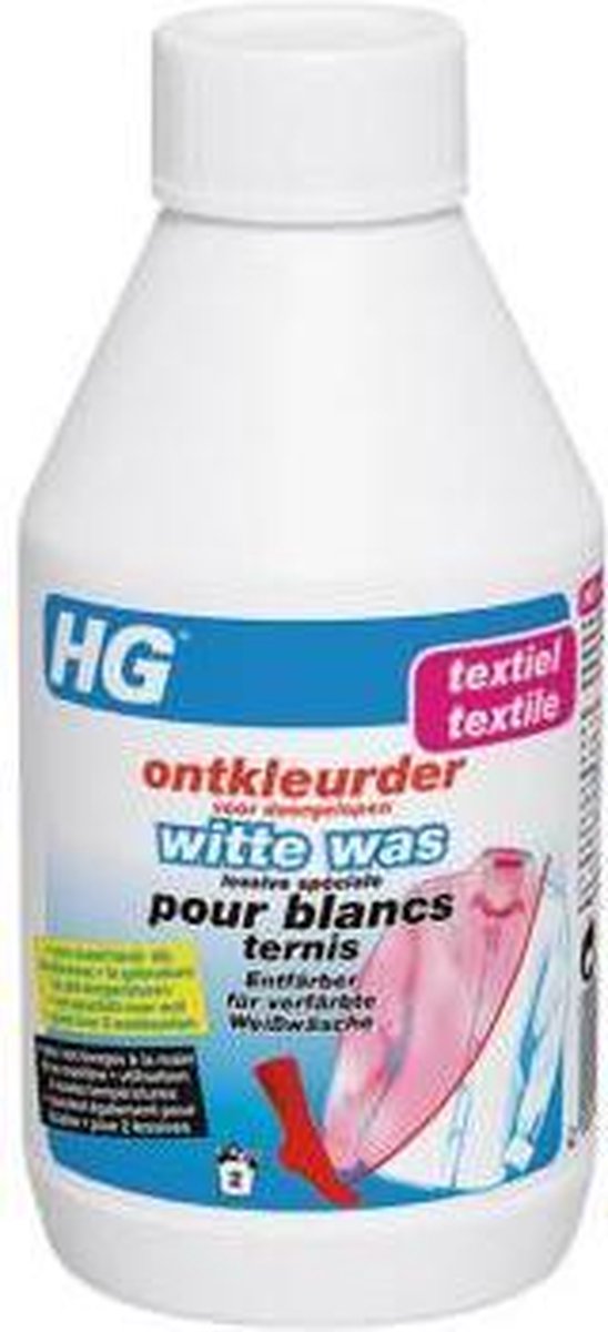 | Ontkleurder voor doorgelopen witte was HG HG ontkleurder voor doorgelopen witte was | herstelt verkleuring