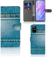 Geschikt voor Samsung Galaxy S20 Plus Wallet Case met Pasjes Jeans