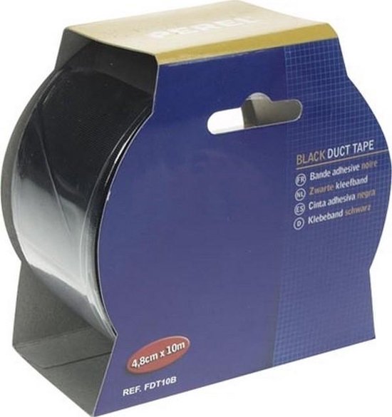 DUCT tape zwart 10 m set van 6 stuks