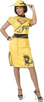 Funny Fashion - Aziatisch & Indisch Kostuum - Zonnige Chinese Dame Guangdong - Vrouw - Geel - Maat 40-42 - Carnavalskleding - Verkleedkleding
