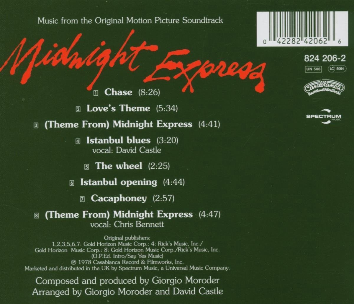 Midnight Express, Original Soundtrack CD (album) Musique Midnight Express, Original Soundtrack CD (album) Musique