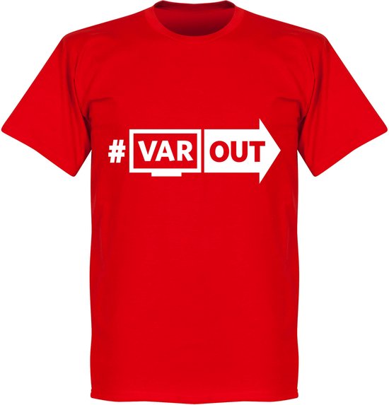 VARout T-Shirt - Rood/ Wit - 4XL