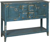 Sofa table | Blauw bijzettafeltje | 117x38x87