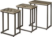 Salontafel set 3 | Rechthoekig | Modern patroon