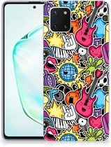 Geschikt voor Samsung Galaxy Note 10 Lite Silicone Back Cover Punk Rock