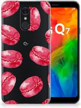 LG Q7 Siliconen Case Pink Macarons