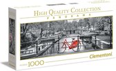 Clementoni - Panorama High Quality Collectie puzzel - Amsterdam Bicycle - 1000 stukjes, puzzel volwassenen