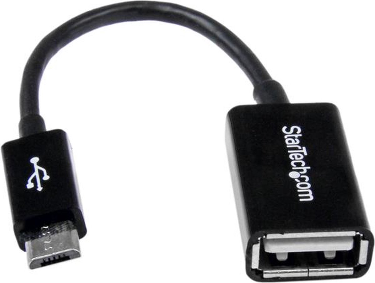 StarTech Micro USB naar USB OTG adapter zwart