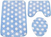 Baytex Badmat Set BYT6174 Blue Dots