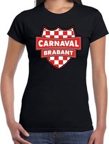 Carnaval verkleed t-shirt Brabant zwart voor voor dames L
