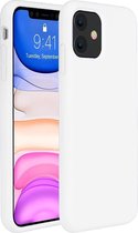 iPhone 11 Hoesje Siliconen Case Hoes Back Cover TPU - Wit