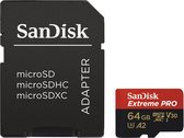 SanDisk Extreme Pro Micro SDXC 64GB - A2 V30 - met adapter