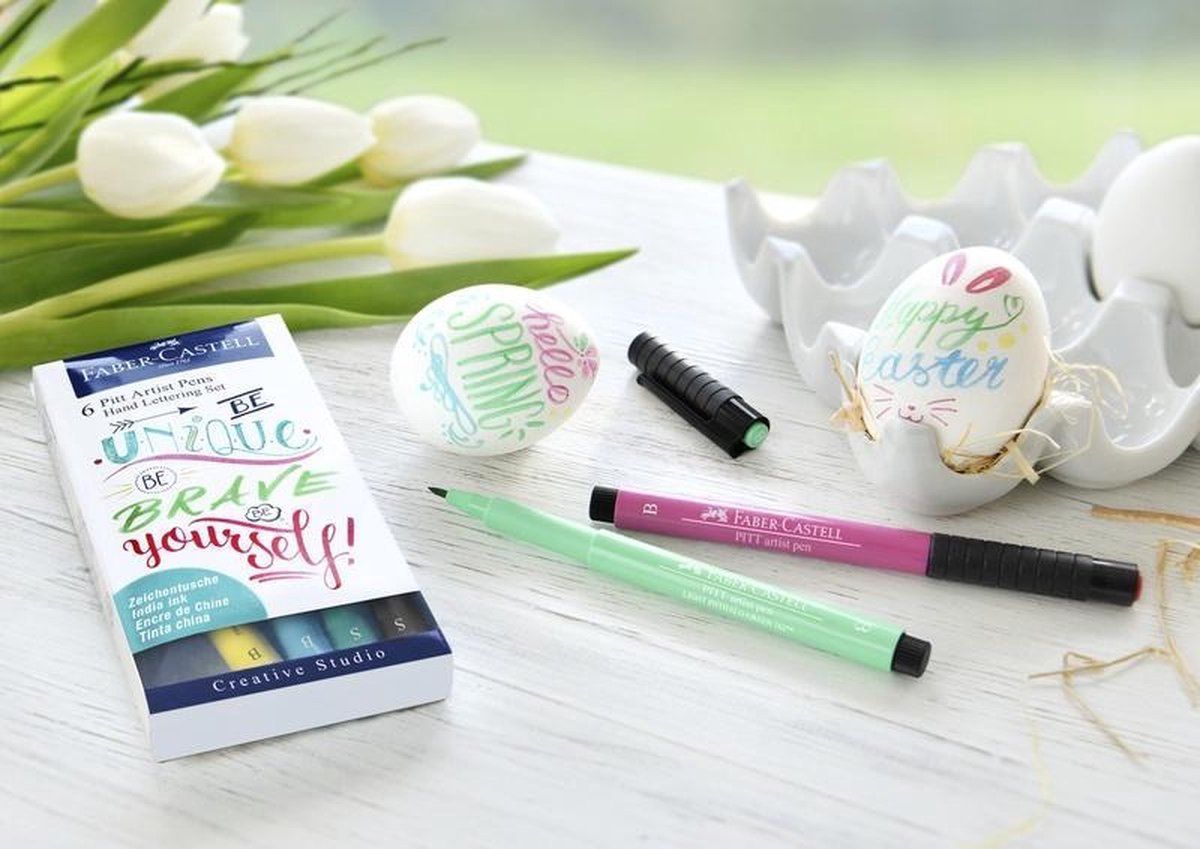 Faber-Castell brushpen - tekenstift - Pitt Artist Pen - Handlettering set Be Unique - 6-delig - FC-267116 — afbeelding 4