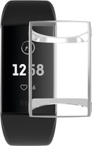 Fitbit Charge 3 & 4 TPU Case van By Qubix - Volledig beschermd - Zilver