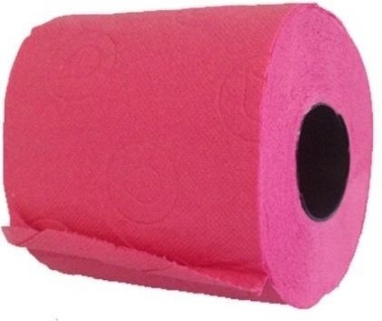 6x Fuchsia toiletpapier rol 140 vellen - Fuchsia roze thema feestartikelen decoratie - WC-papier/pleepapier